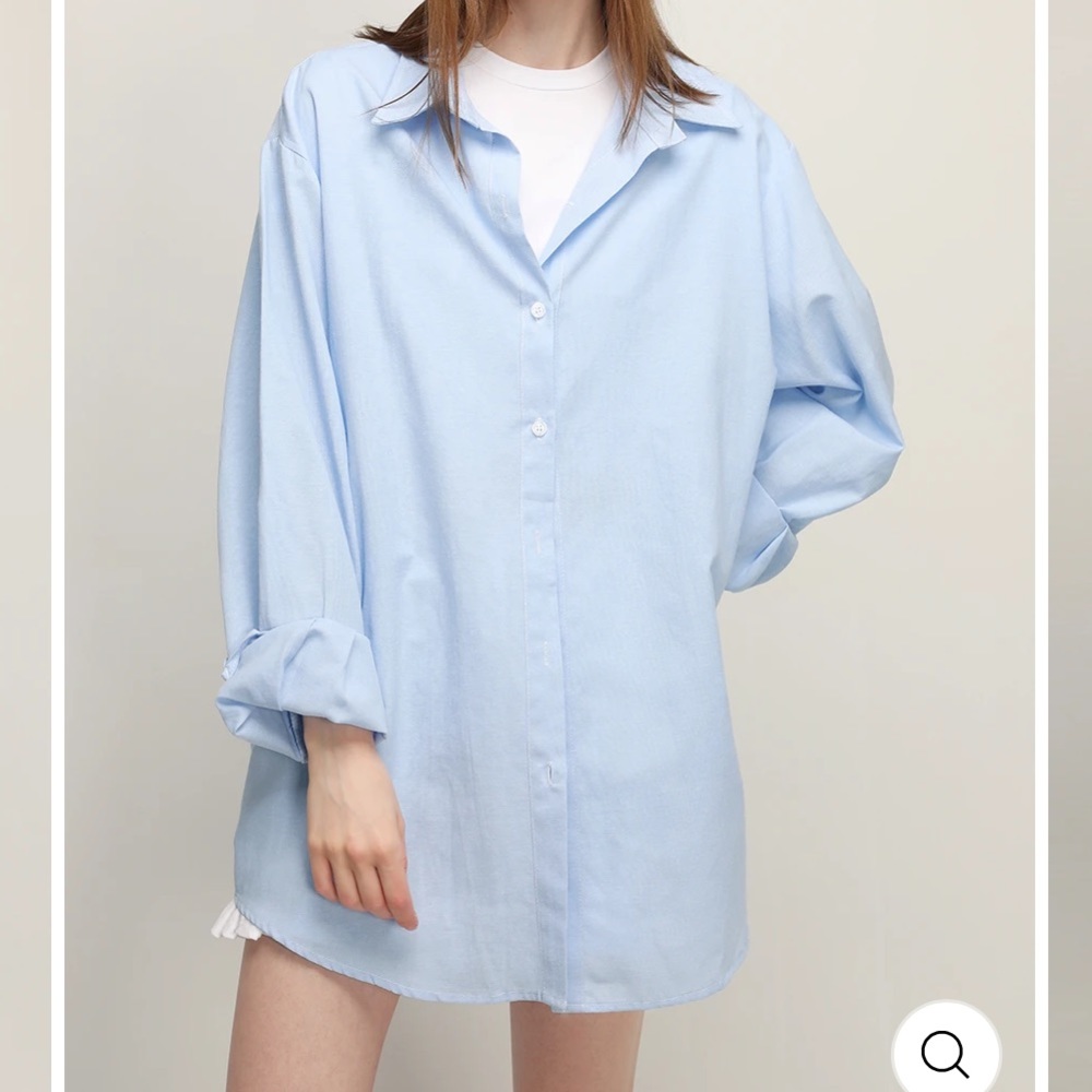 Storets Addison Oxford oversized shirt light blue S/M